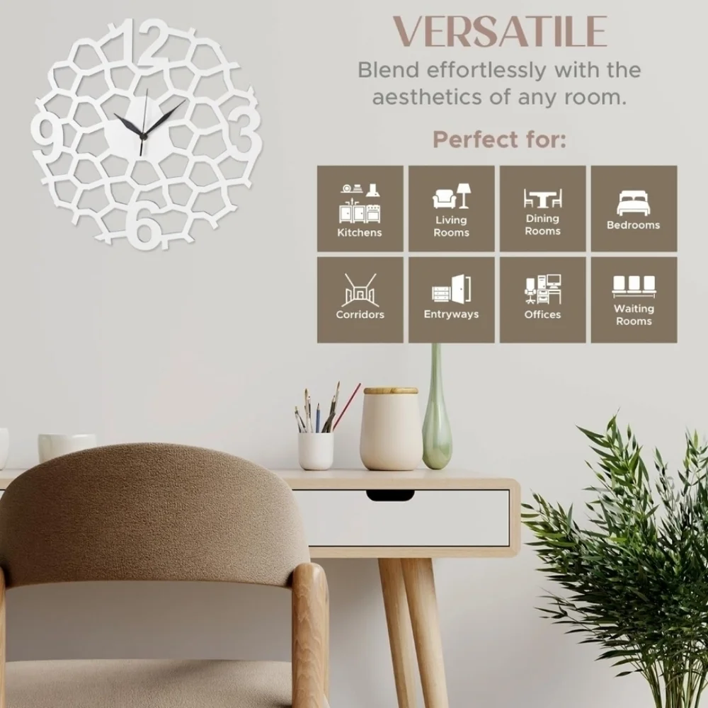 Modern Wall Clock, by MSK Non-Ticking, Decorative 11.5 ✨️$40 on Amazon✨️